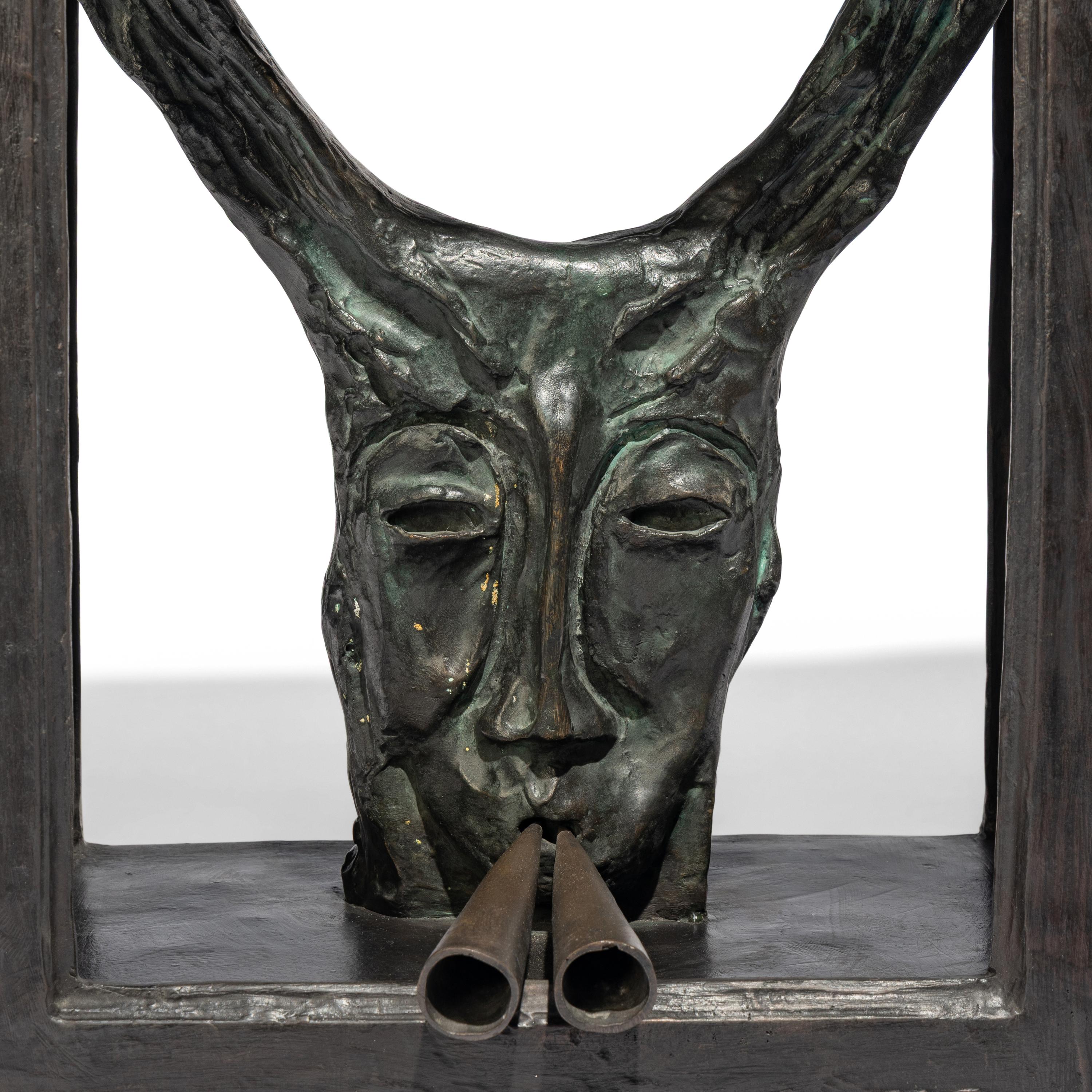 Mimmo Paladino (Italian, b. 1948) — Asino Sonoro (Caged Head) , 1984