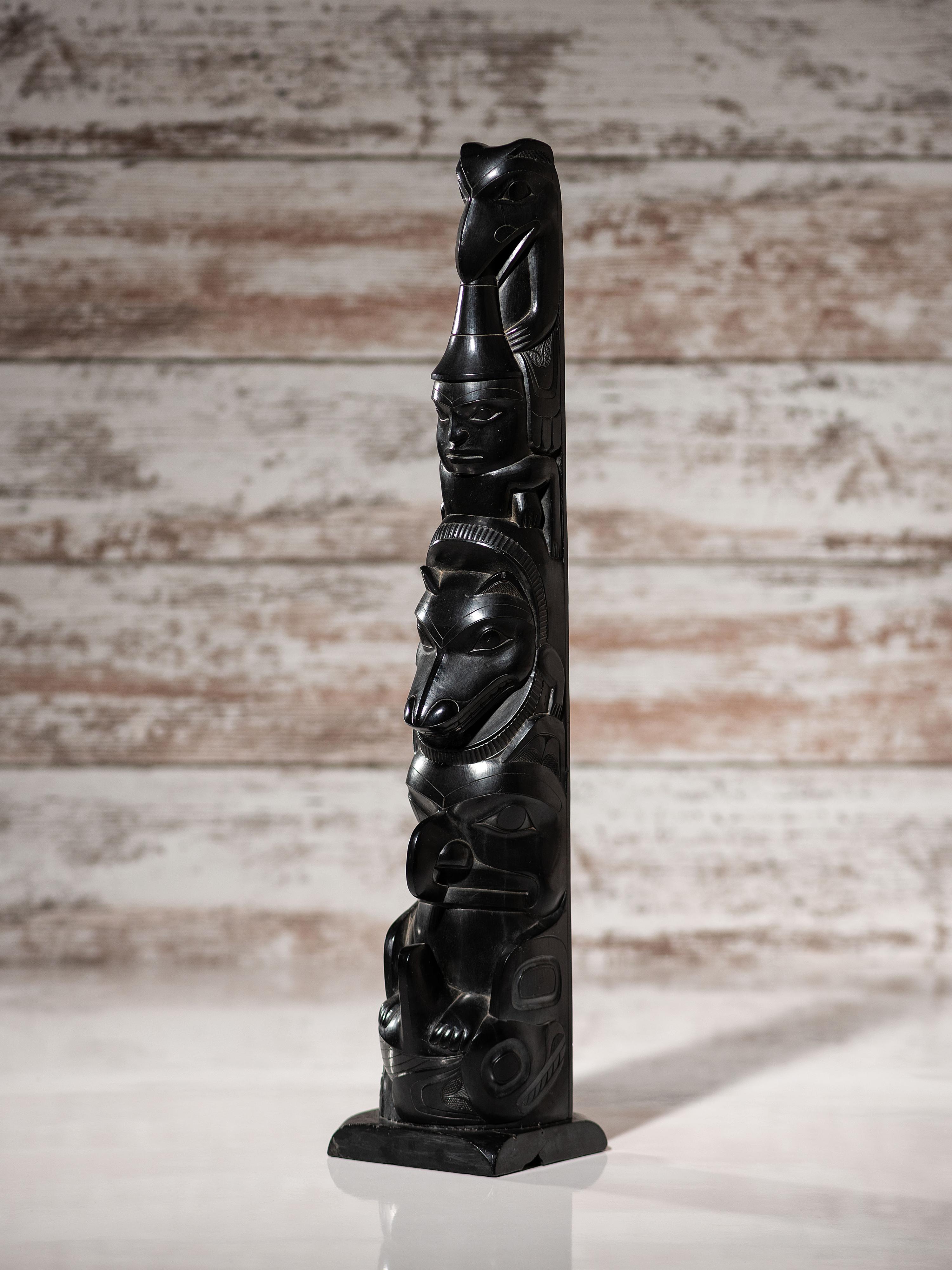 Haida Argillite Totem Pole