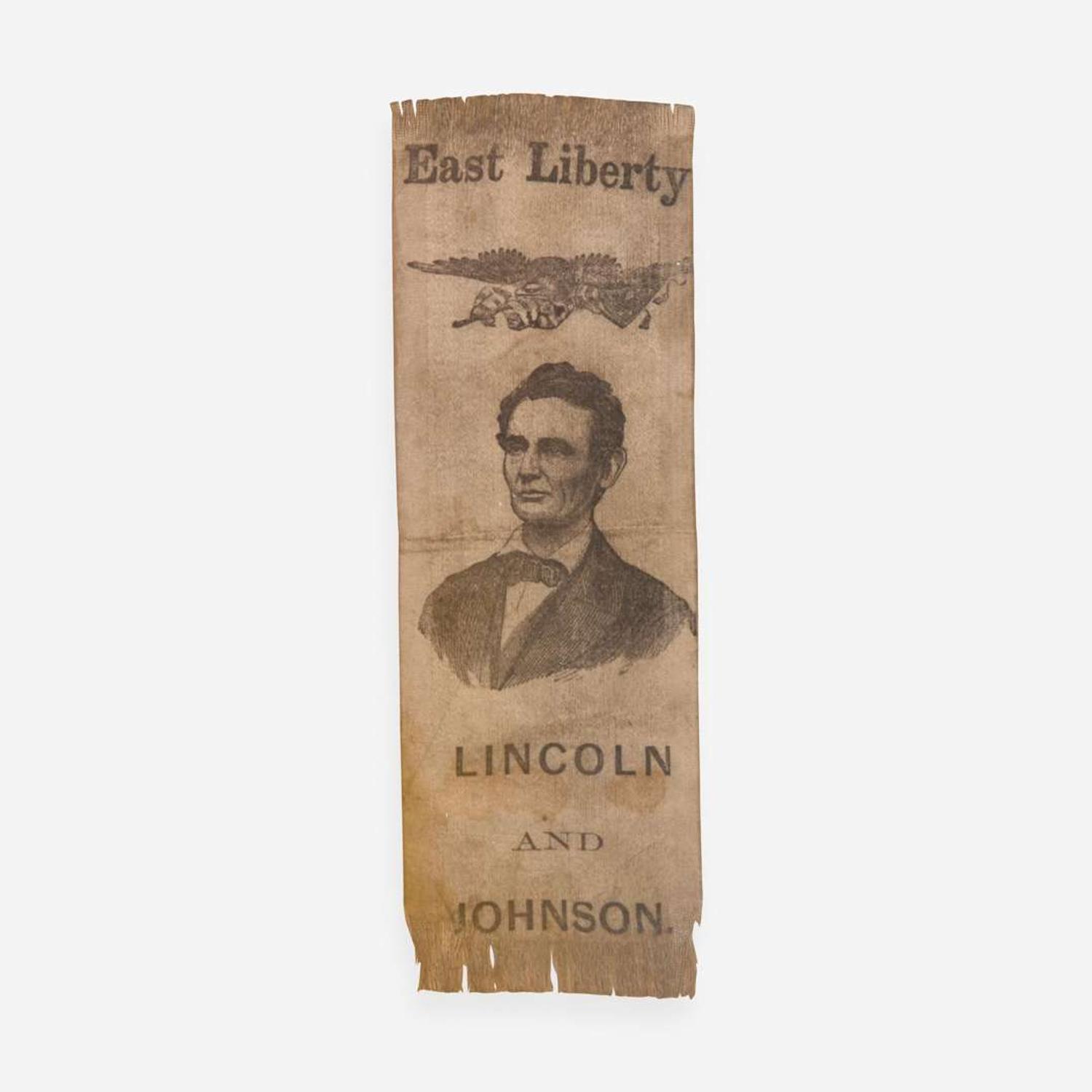 [Presidential] [Lincoln, Abraham] 1864 Presidential Campaign Ribbon