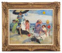 Beach Balloons (A Day at the Beach) , c. 1920