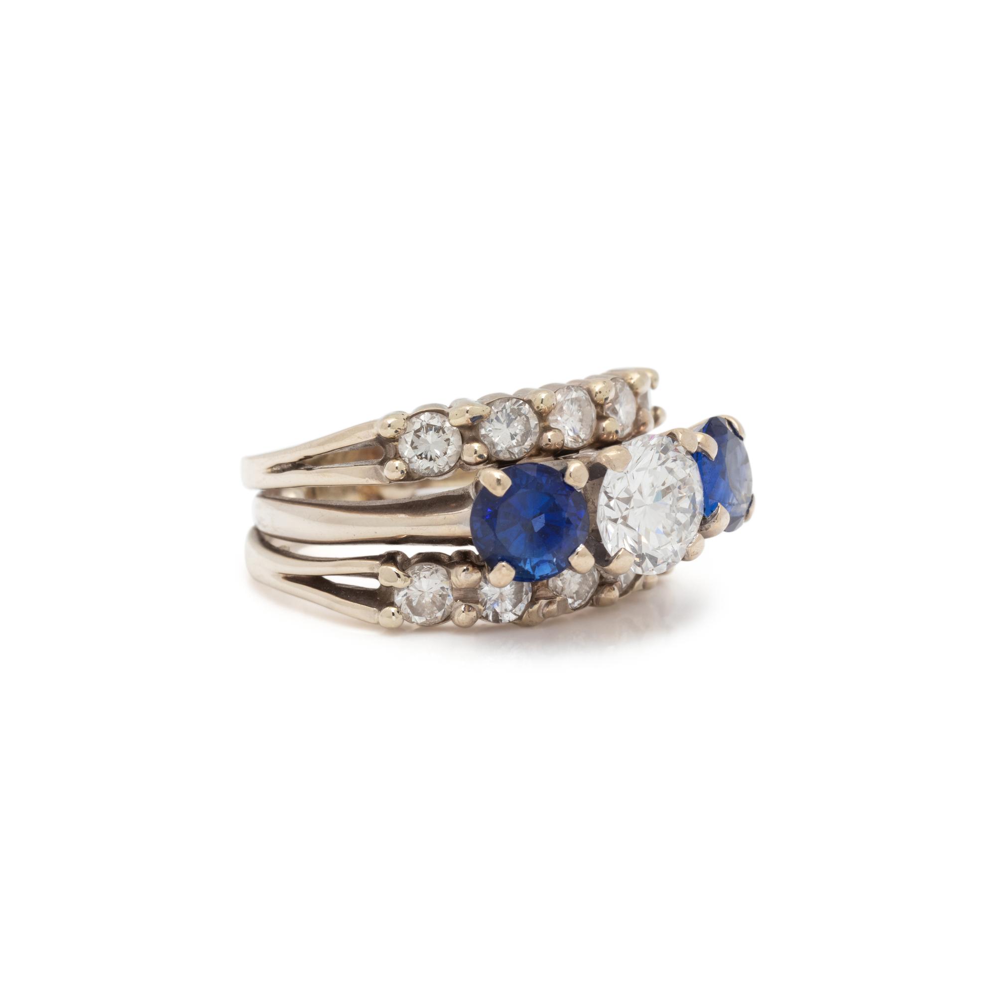 DIAMOND AND SAPPHIRE RING