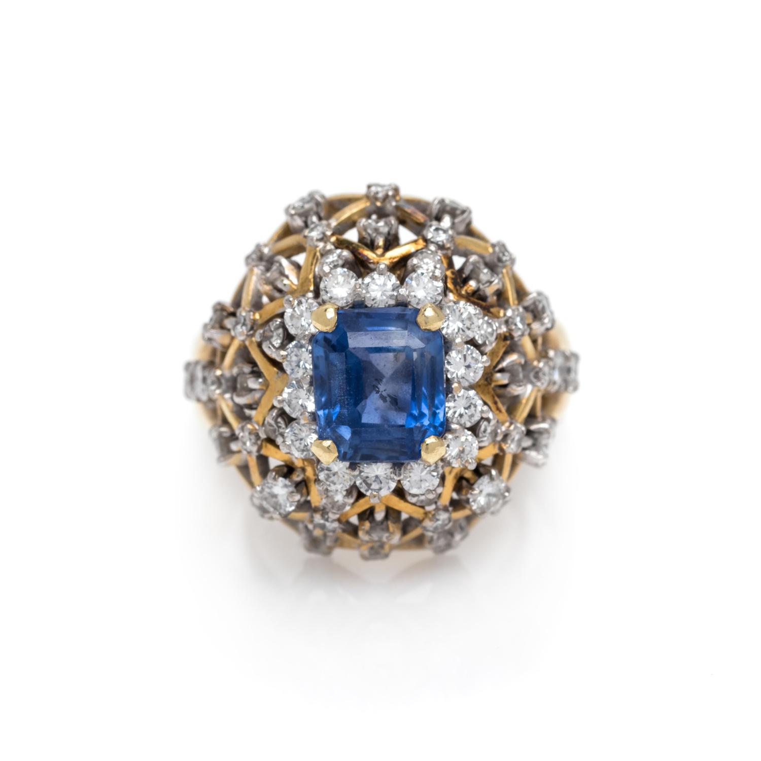 Sapphire and Diamond Ring