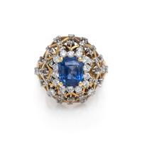 Sapphire and Diamond Ring