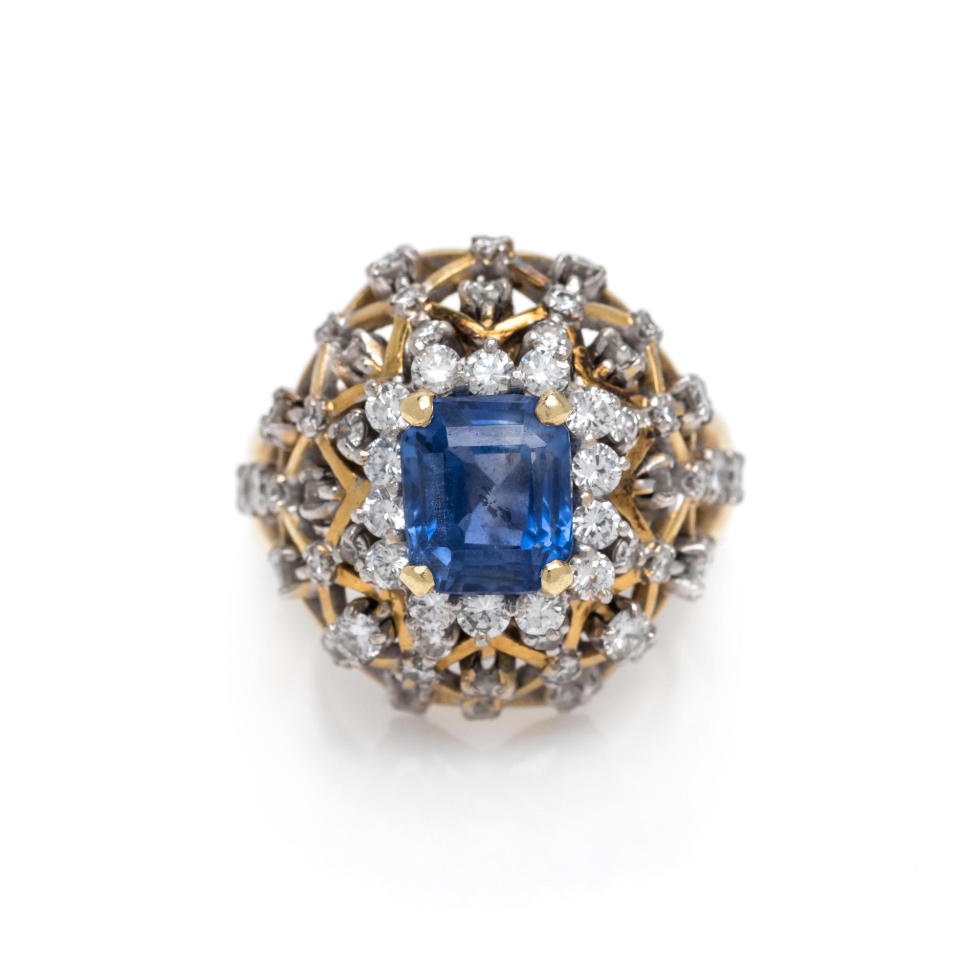 Sapphire and Diamond Ring