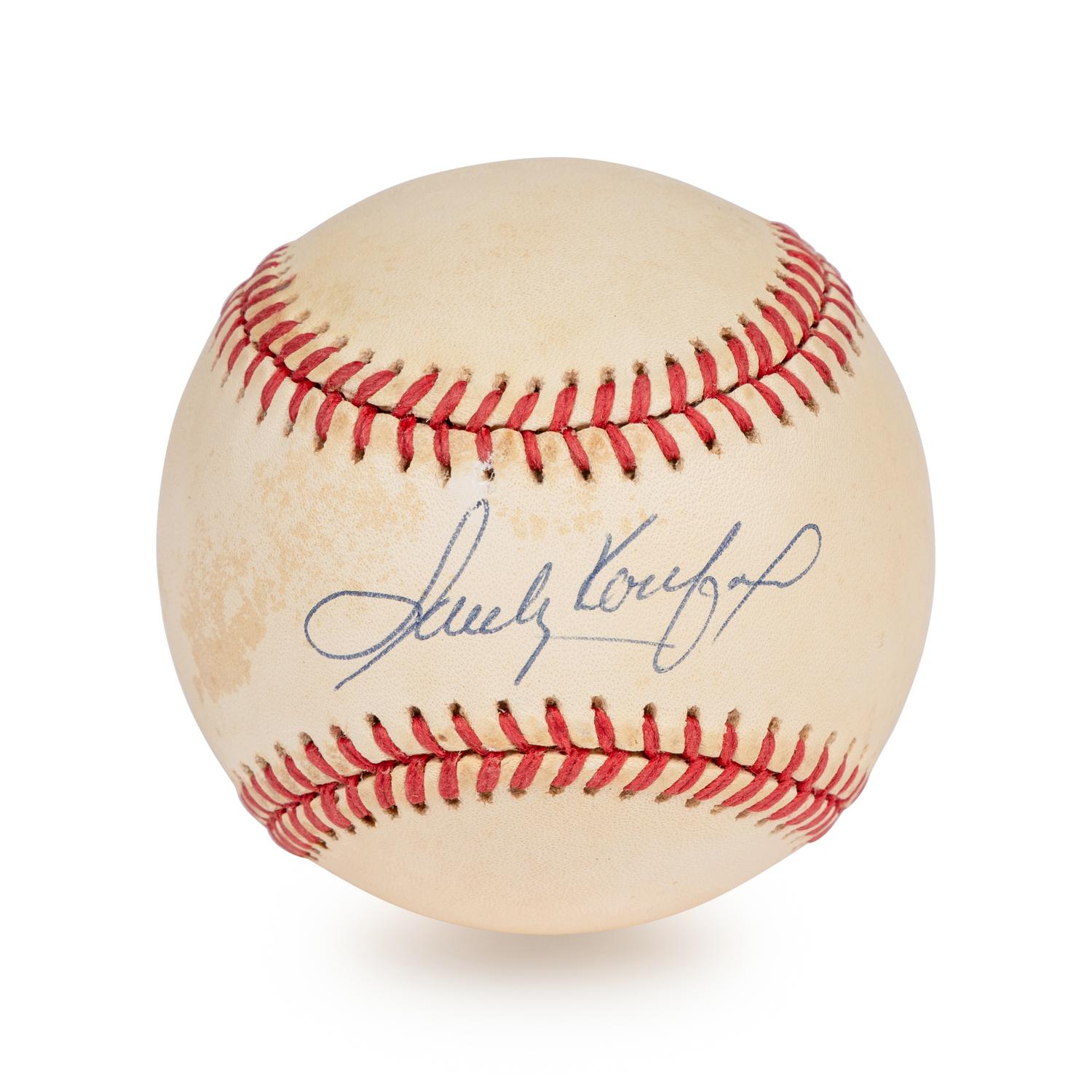 A Sandy Koufax Single Signed Autograph Baseball (Beckett Authentication Services Letter),