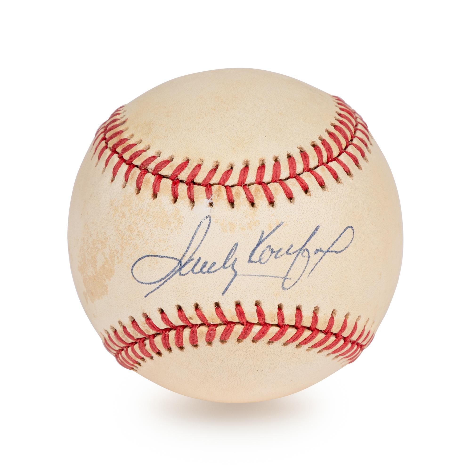 A Sandy Koufax Single Signed Autograph Baseball (Beckett Authentication Services Letter),