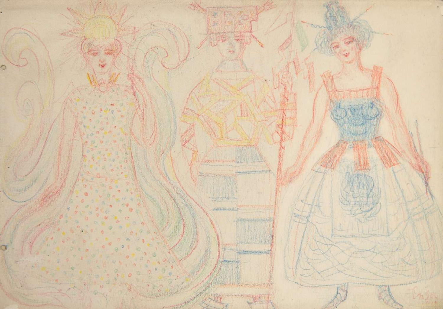 James Ensor (Belgian, 1860-1949) - Le Luminisme, Le Futurisme, La Gravure à L'Eau-Forte (La Gamme d'Amour)