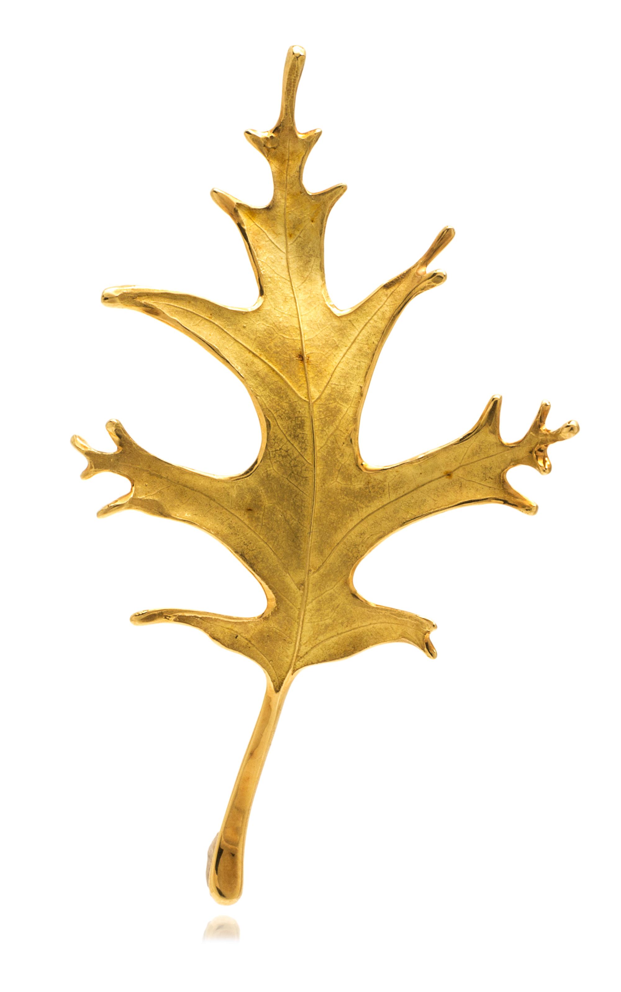 An 18 Karat Yellow Gold Oak Leaf Brooch, John Iversen, 9.00 dwts.