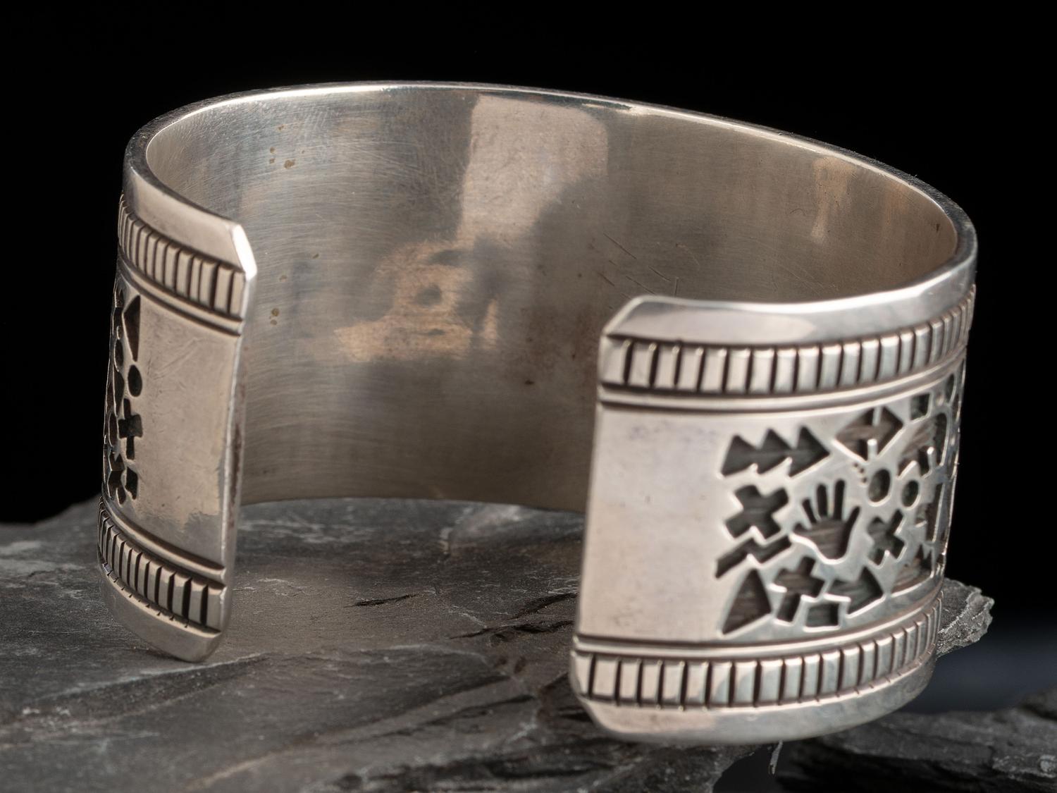 Sterling Silver Petroglyph Cuff Bracelet