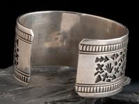 Sterling Silver Petroglyph Cuff Bracelet