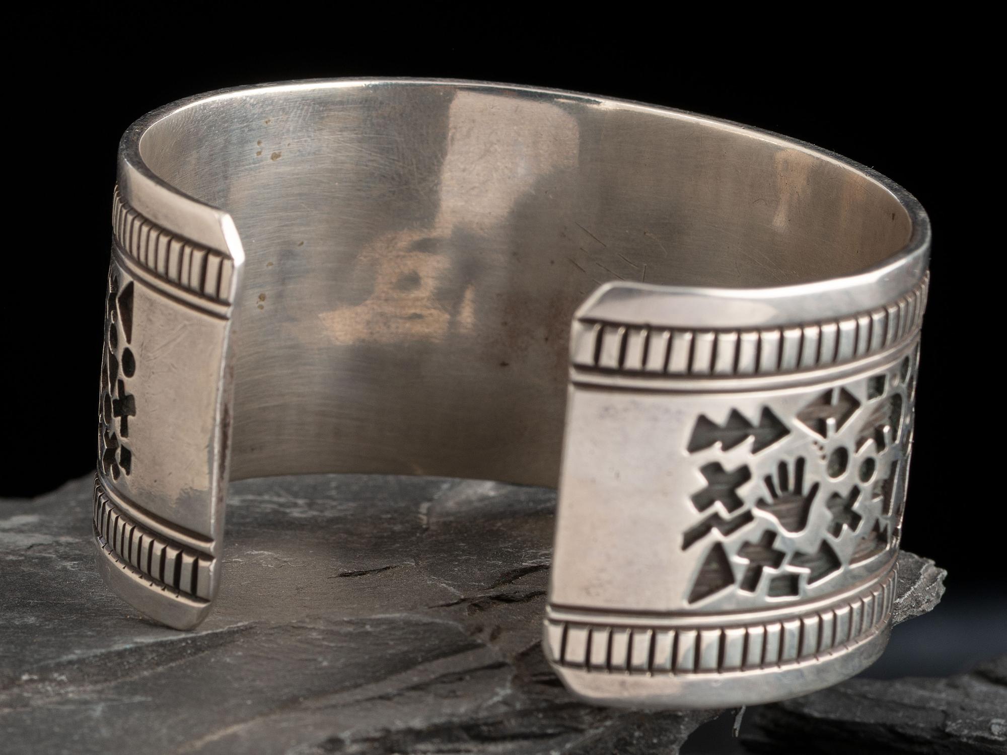 Sterling Silver Petroglyph Cuff Bracelet