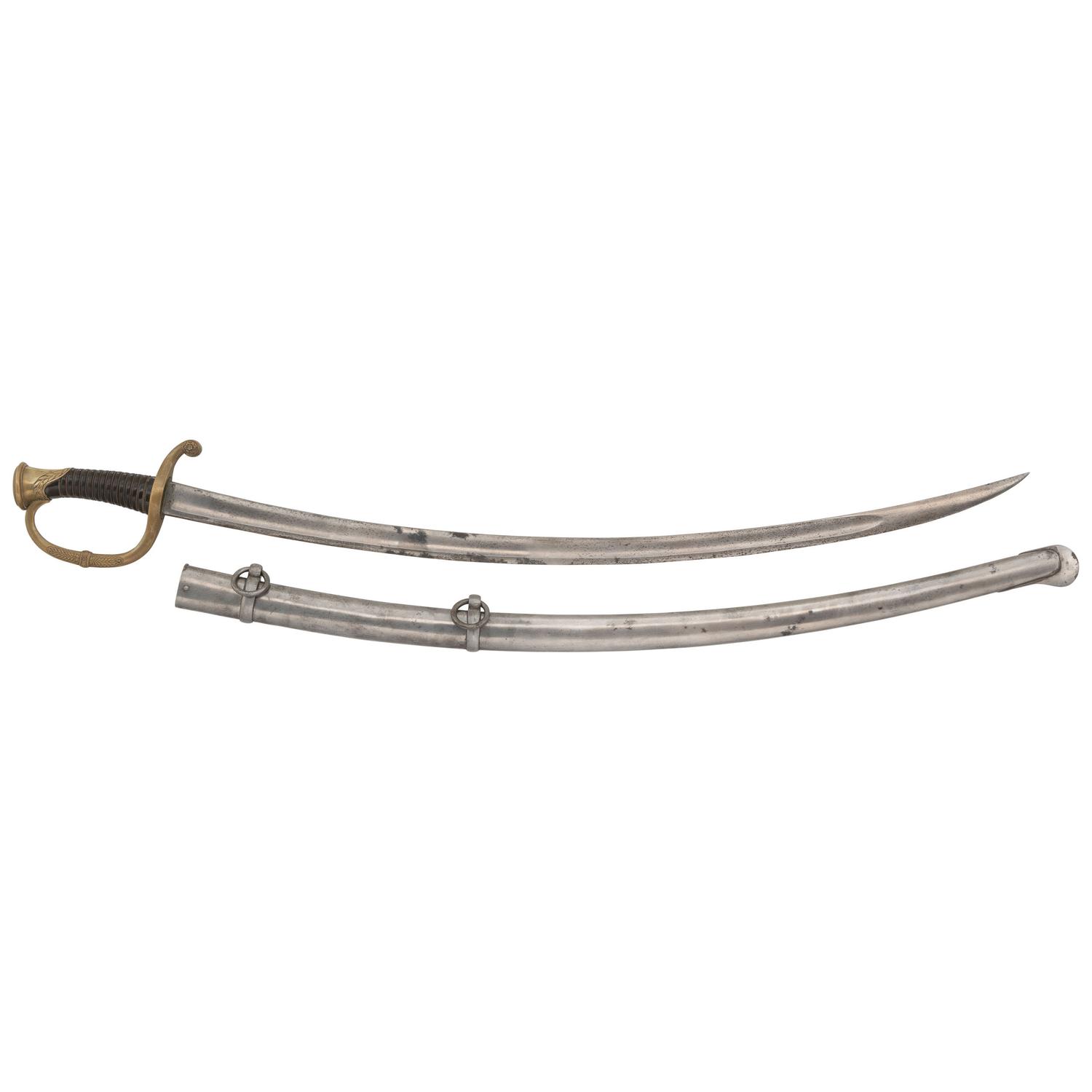 French Light Artillery Saber & Scabbard by Klingenthal