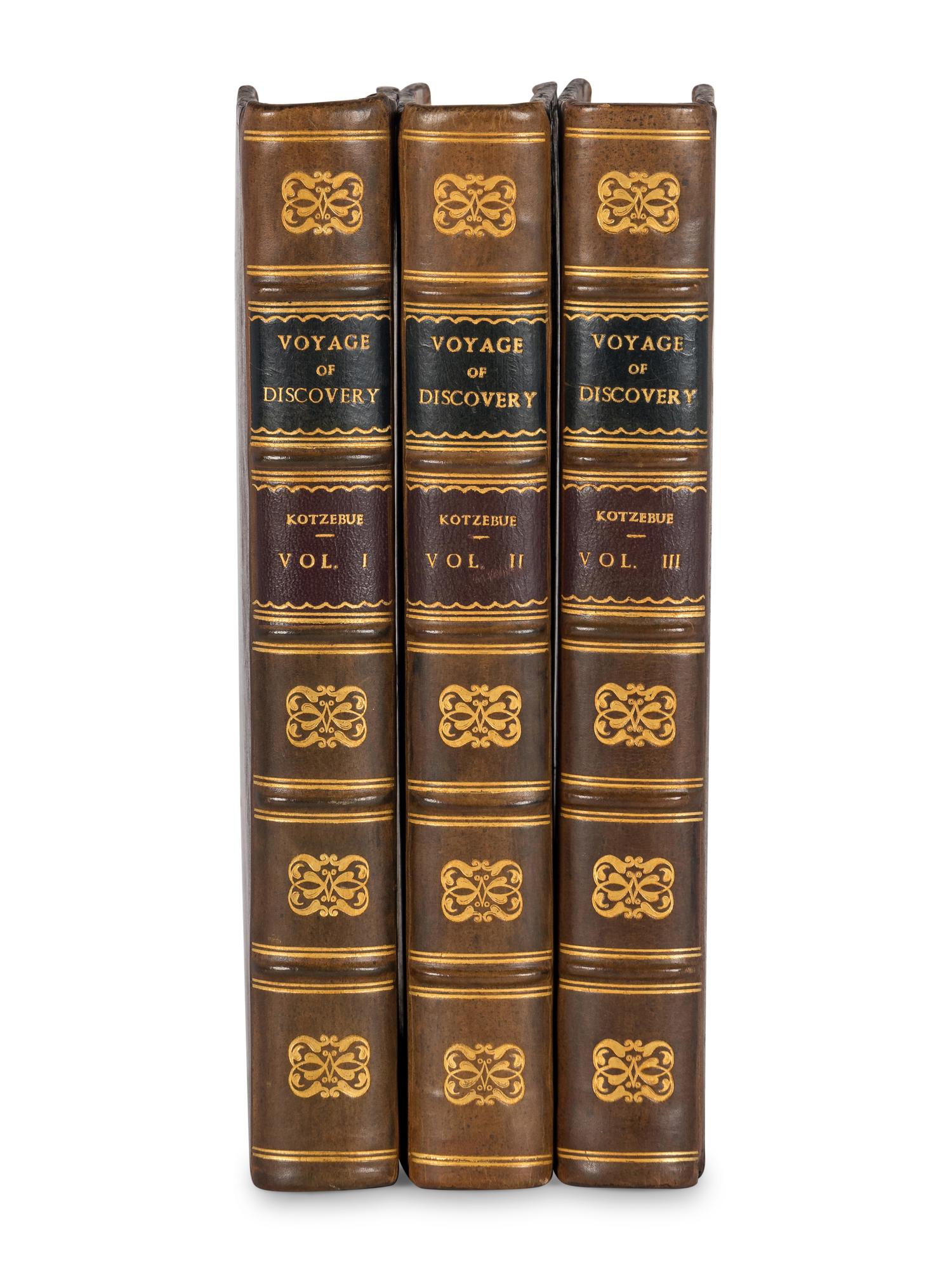 KOTZEBUE, Otto von (1787-1846). A Voyage of Discovery into the South Sea and Beering's Strait, for the purpose of Exploring a North-East Passage... 1815-1818,... in the Ship Rurick ... London: Longman, Hurst, et al, 1821.