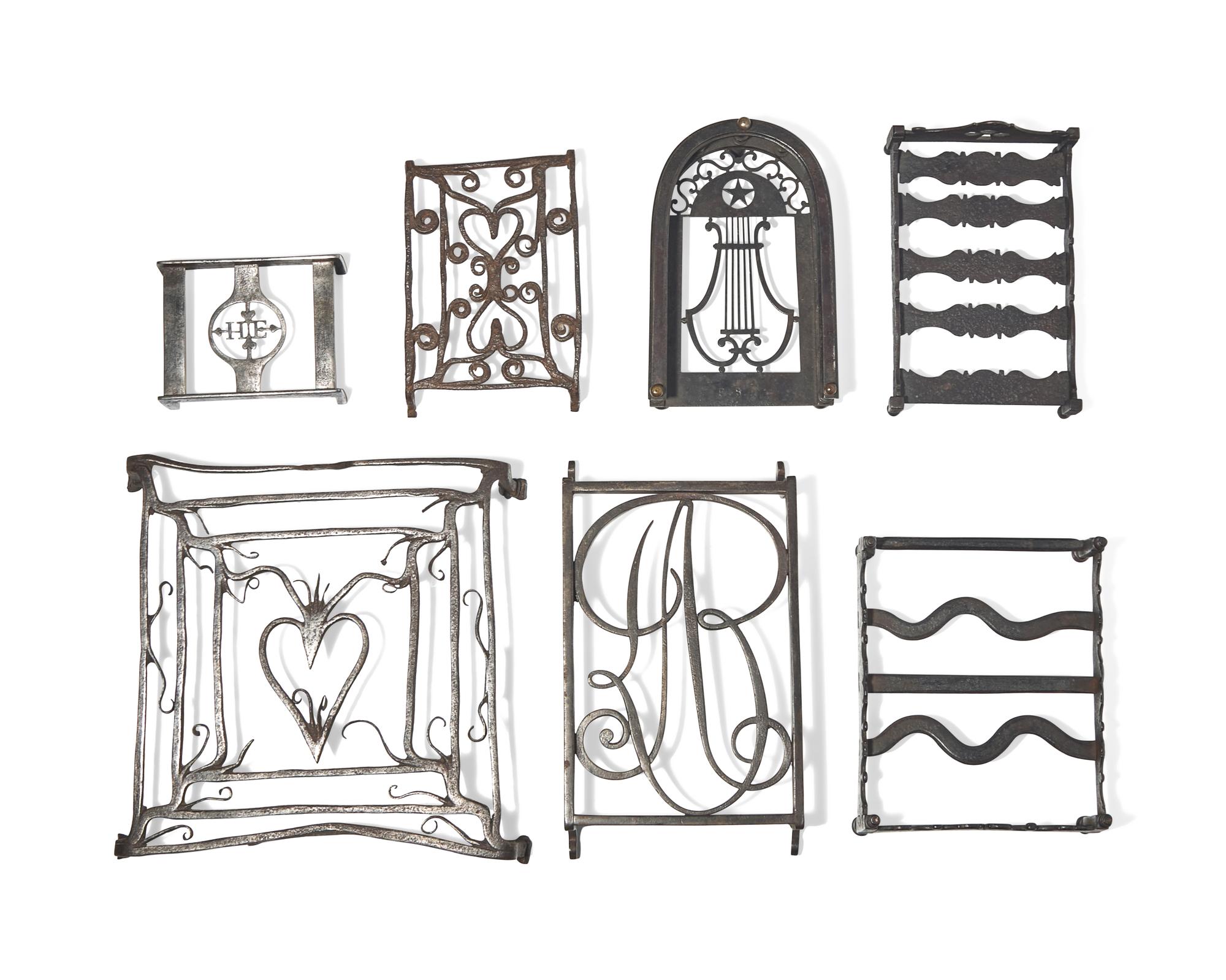 A Group of Seven Wrought Iron Trivets or Stands, French, 18th / Early 19th Century