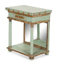 A Swedish Painted and Parcel Gilt Side Table