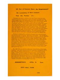 [BLACK PANTHERS]. A group of 2 flyers associated with the "Panther 21,"comprising:
