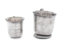 Two American Silver Children's Mugs