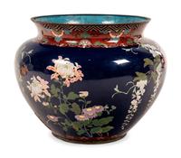 A Large Cloisonné Jardinière and Stand