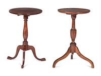 Two Federal Cherrywood Candlestands