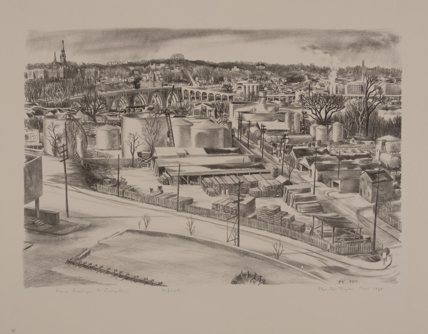 A group of four prints ( Connecticut Light and Power; From Rosslyn to Georgetown; New Hampshire Barn; Xochimilco Cinco de Mayo )