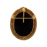 ANTIQUE, YELLOW GOLD AND AGATE CAMEO PENDANT/BROOCH