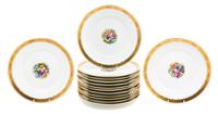 A Set of Fourteen Royal Copenhagen Porcelain Plates Diameter 10 7/8 inches. — 20TH CENTURY