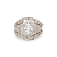 PLATINUM AND DIAMOND RING