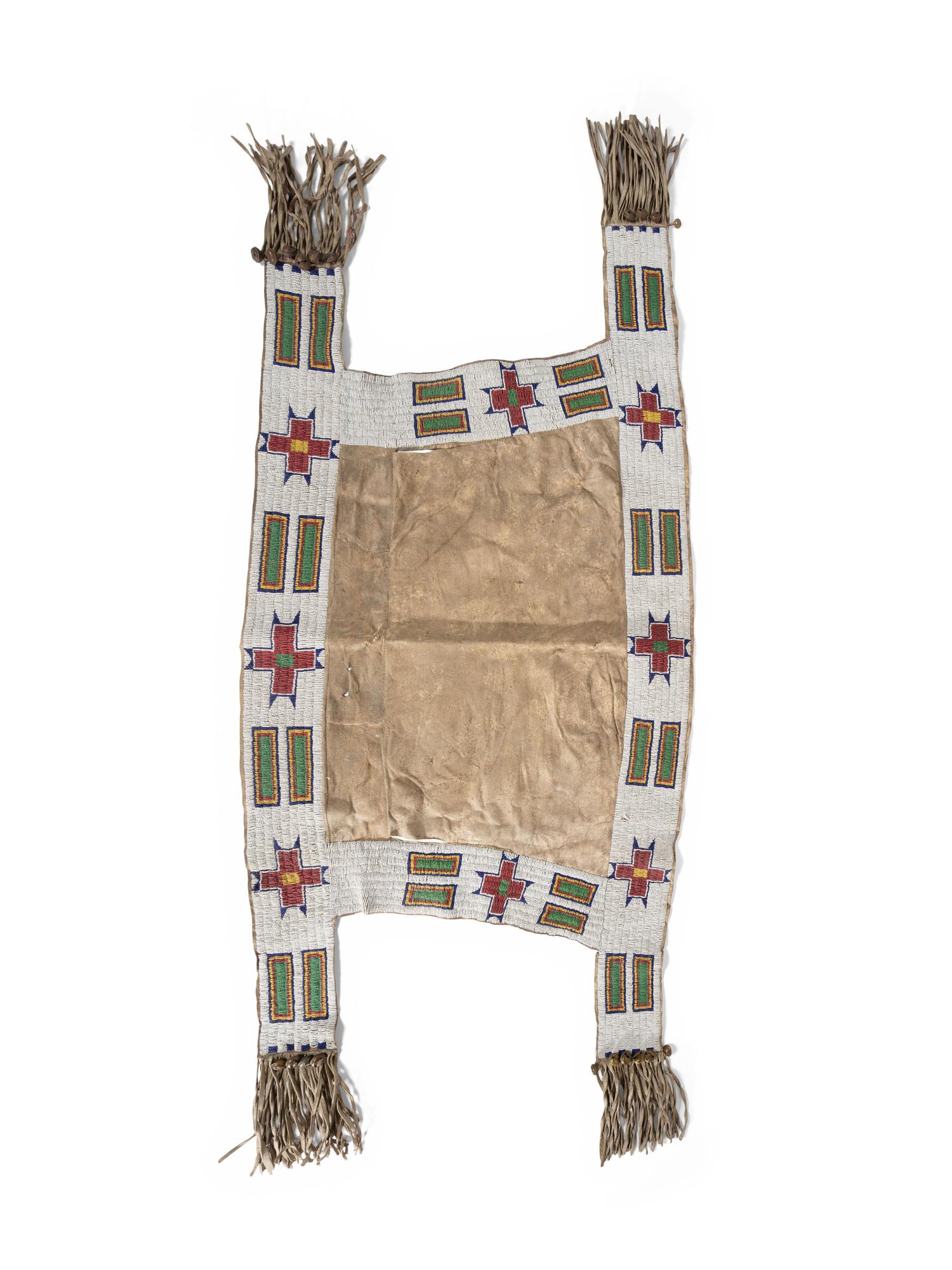 Sioux Beaded Hide Saddle Blanket