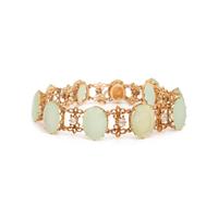 ANTIQUE, CHRYSOPRASE AND DIAMOND BRACELET