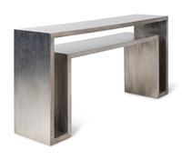 A Contemporary Silvered Wood Console Table
