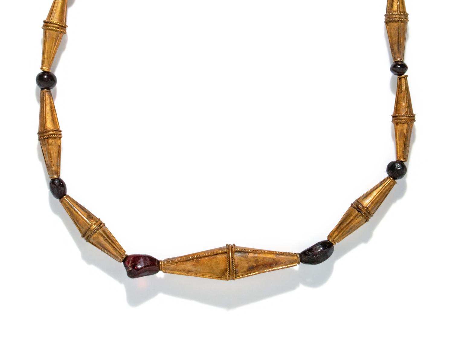 A Parthian Gold and Garnet Necklace