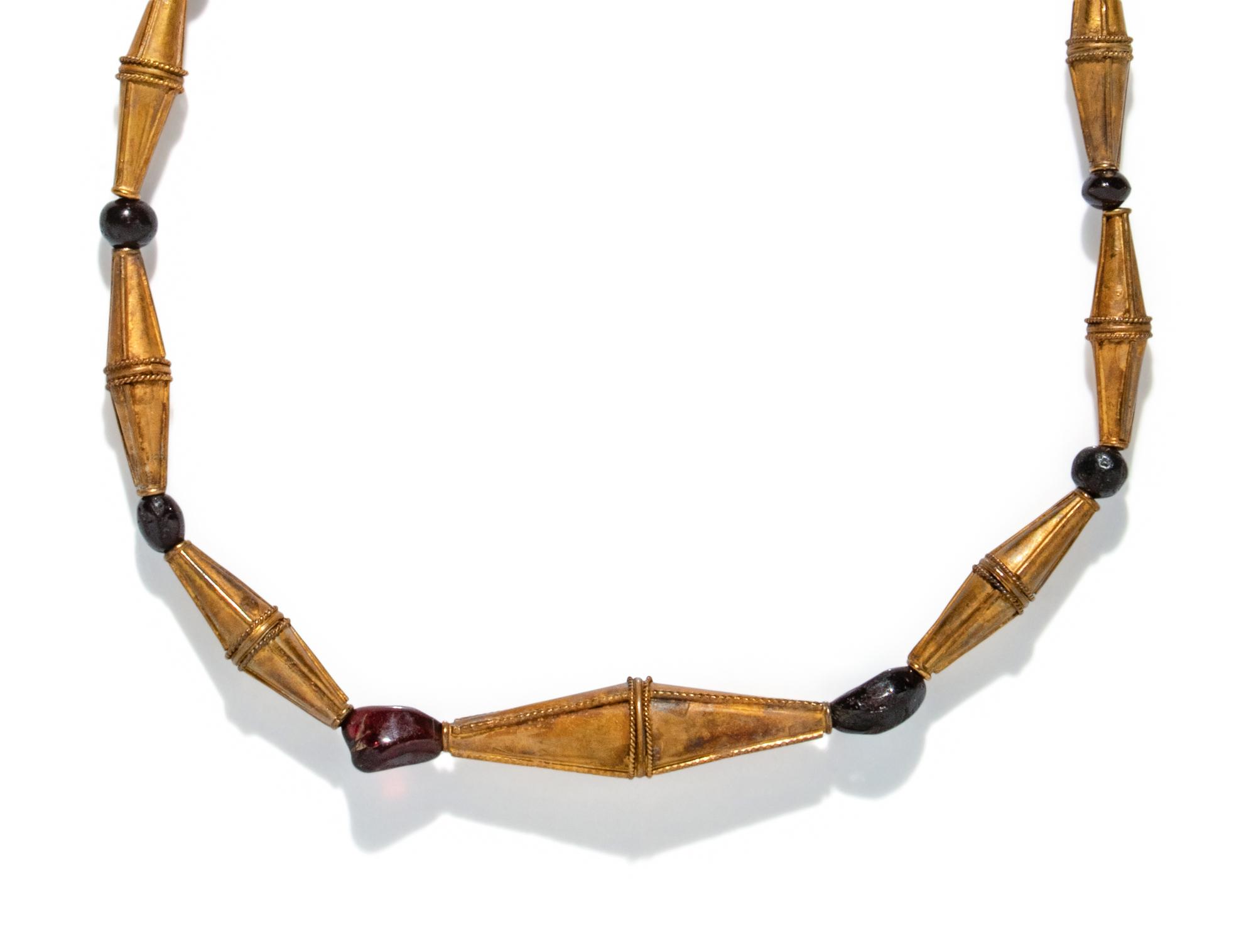 A Parthian Gold and Garnet Necklace