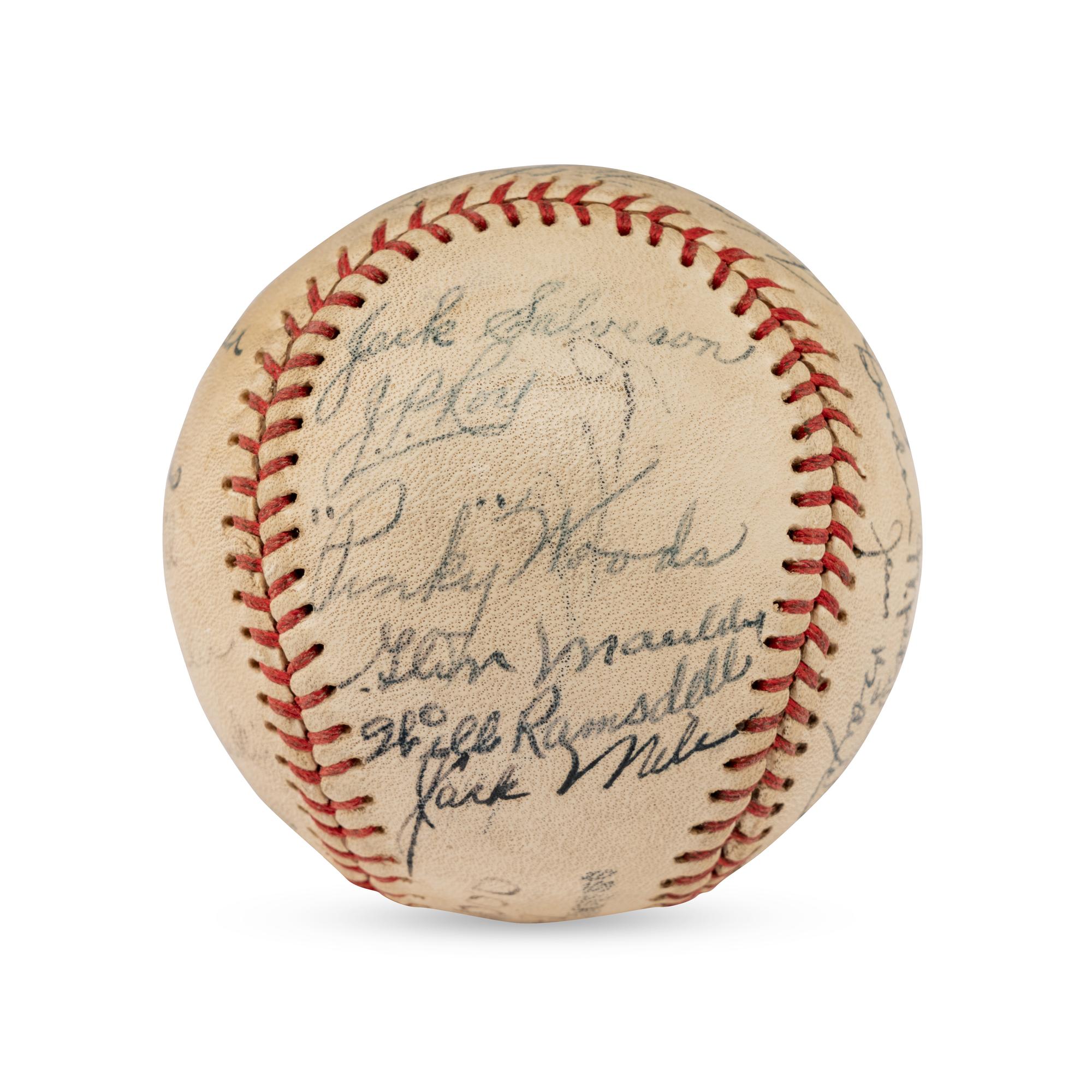A 1949 Hollywood Stars Team Signed Autograph Baseball