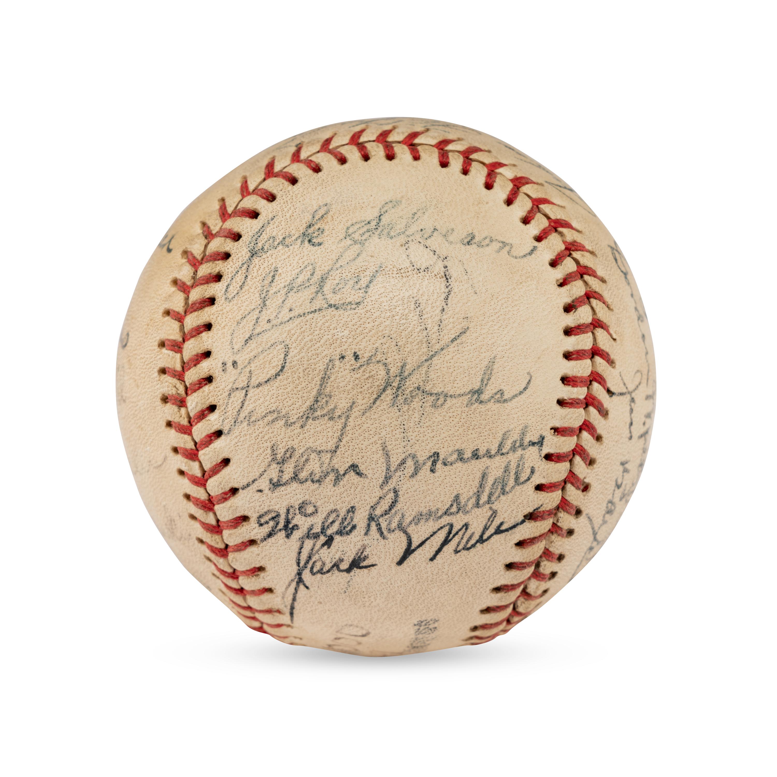 A 1949 Hollywood Stars Team Signed Autograph Baseball