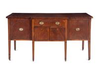 A Federal Inlaid and Figured Mahogany Sideboard
