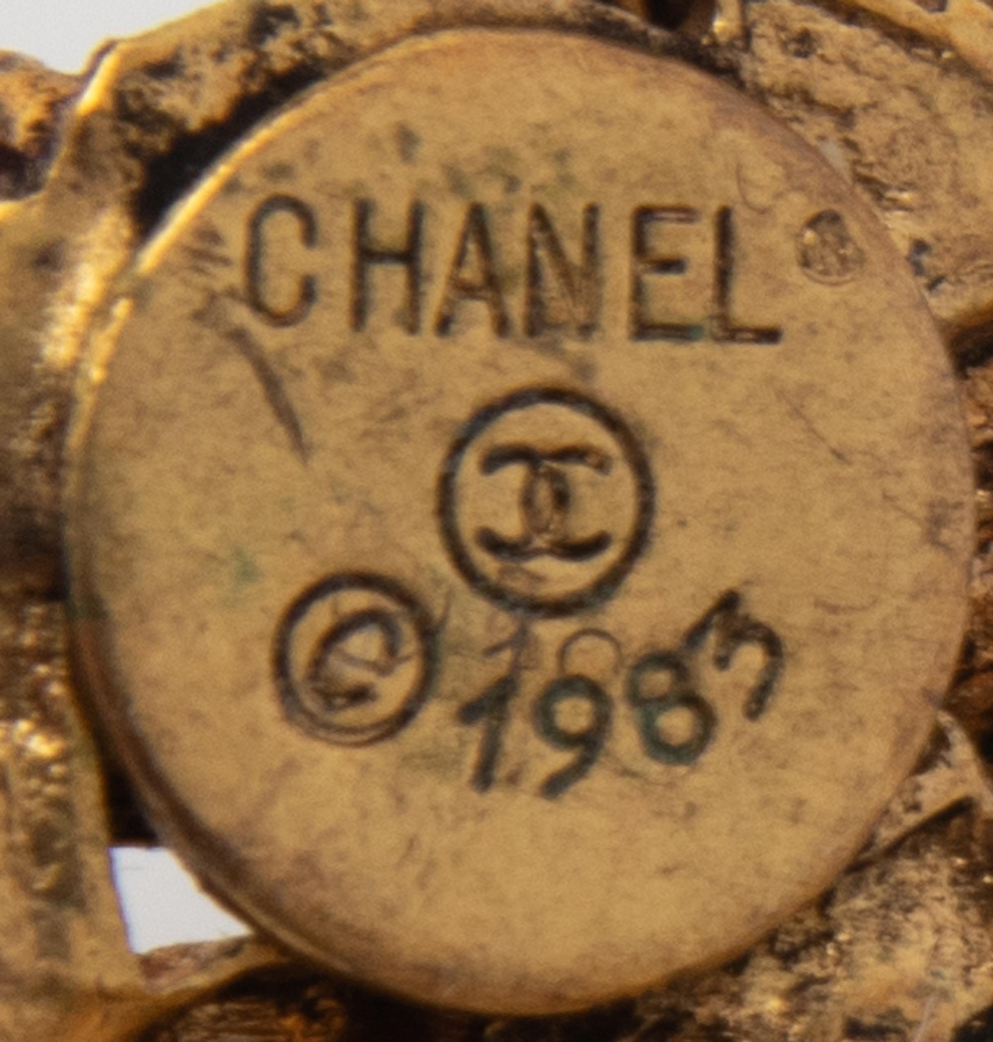 Chanel Faux Pearl Drop Filigree Ear Clips, 1983