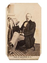 [EARLY PHOTOGRAPHY]. MCCALLISTER & BROTHERS, photographers. Period copy CDV of Paul B. Goddard, M.D., pioneer in photography. Philadelphia, PA.