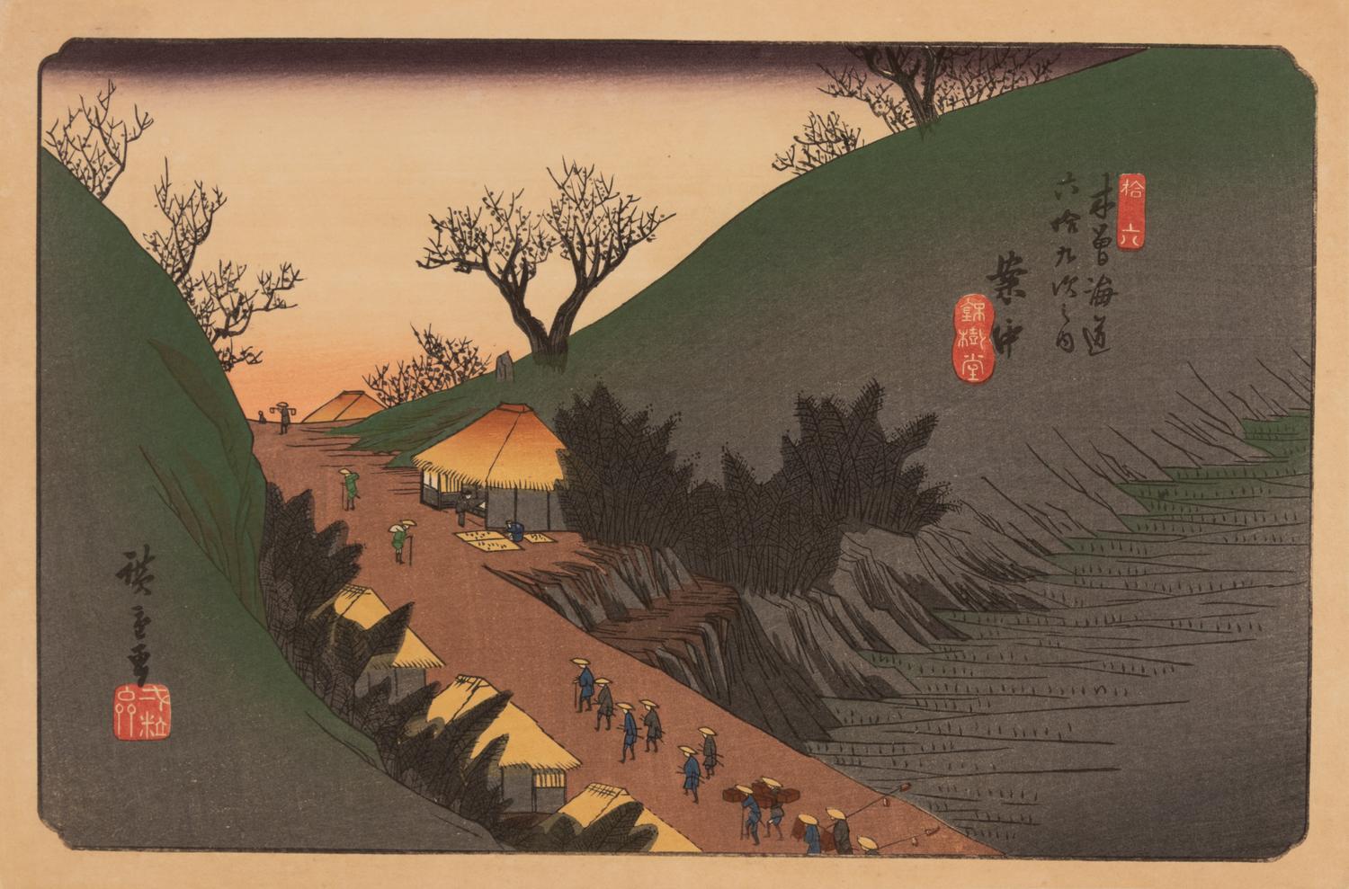 A group of five Japanese woodblock prints