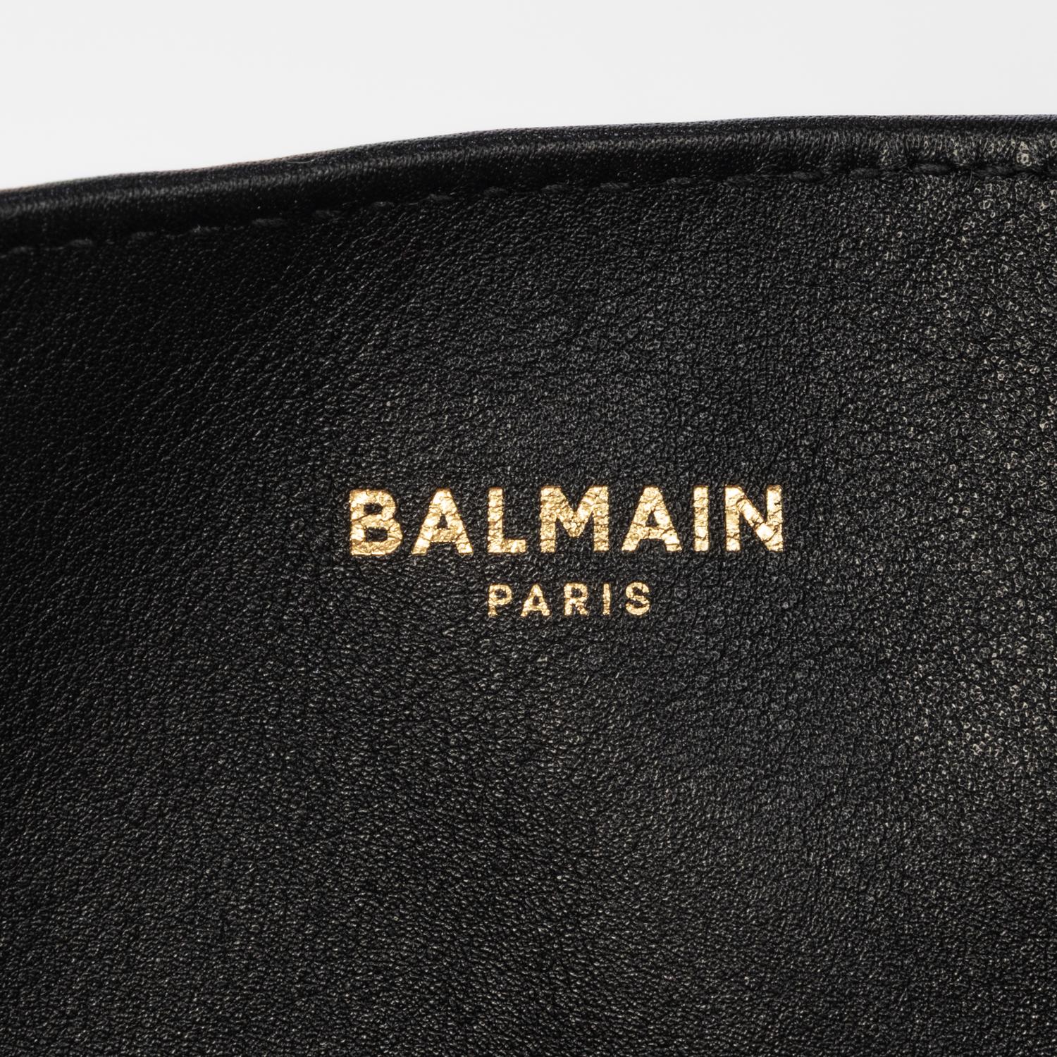 BALMAIN, BLACK ANTHEM SHOULDER BAG