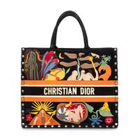 CHRISTIAN DIOR, 'LA TERRE' LARGE SUEDE BOOK TOTE