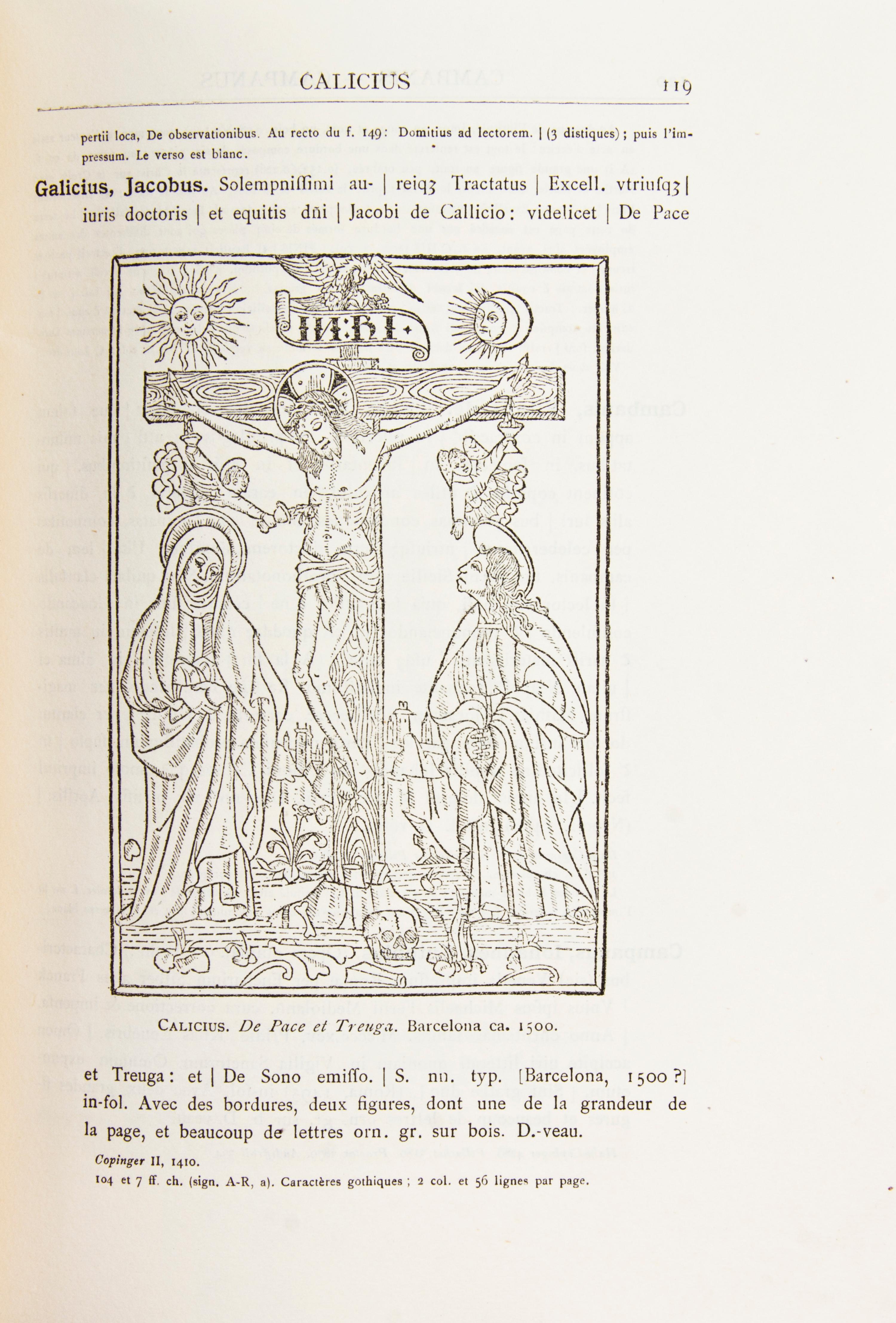 (INCUNABULA) Two works on important collections of incunabula.