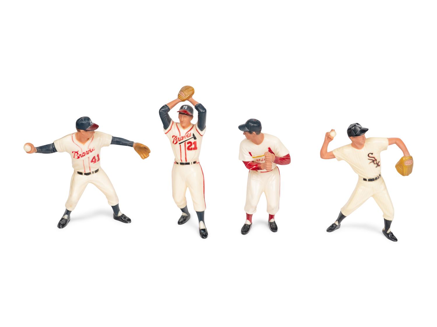 A Collection of Six Original Hartland Baseball Statues