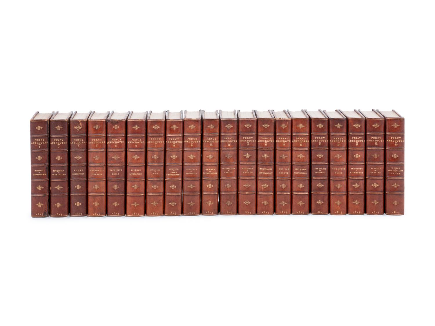 [BINDINGS]. PERCY, Sholto and Reuben. The Percy Anecdotes. London: Printed for T. Boys, 1820-1823.