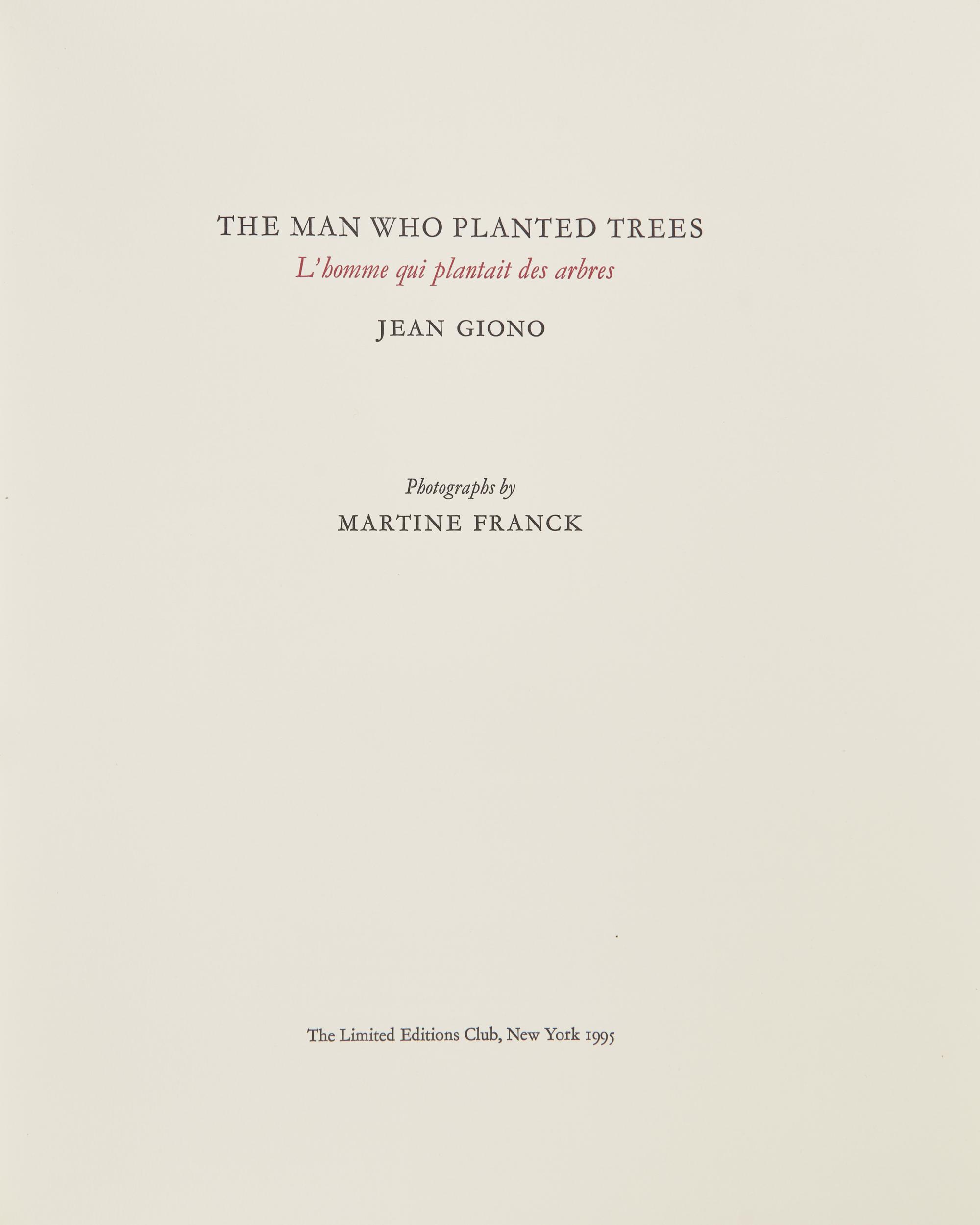 [LIMITED EDITIONS CLUB]. GIONO, Jean (1895-1970). The Man Who Planted Trees. New York: The Limited Editions Club, 1995.