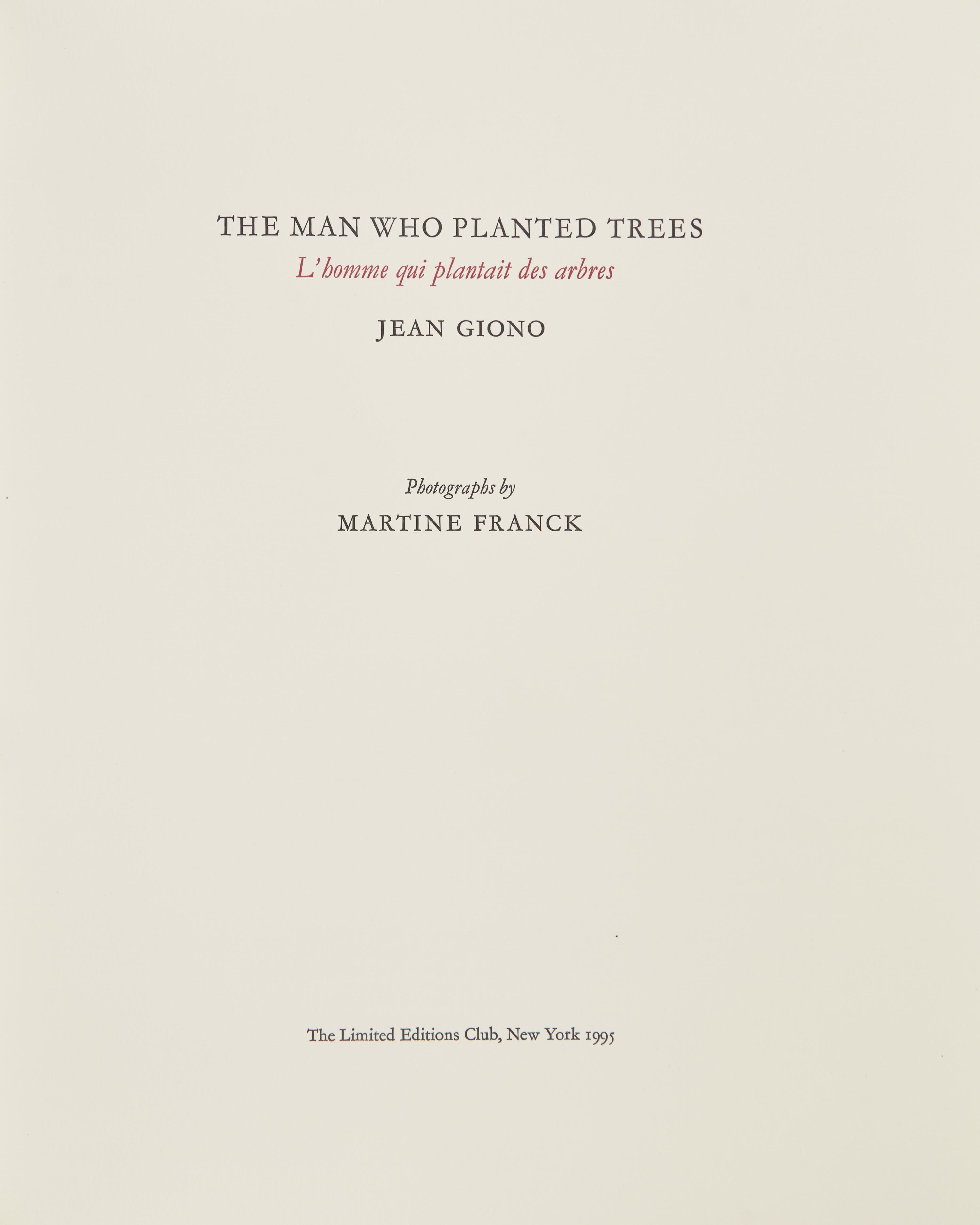 [LIMITED EDITIONS CLUB]. GIONO, Jean (1895-1970). The Man Who Planted Trees. New York: The Limited Editions Club, 1995.