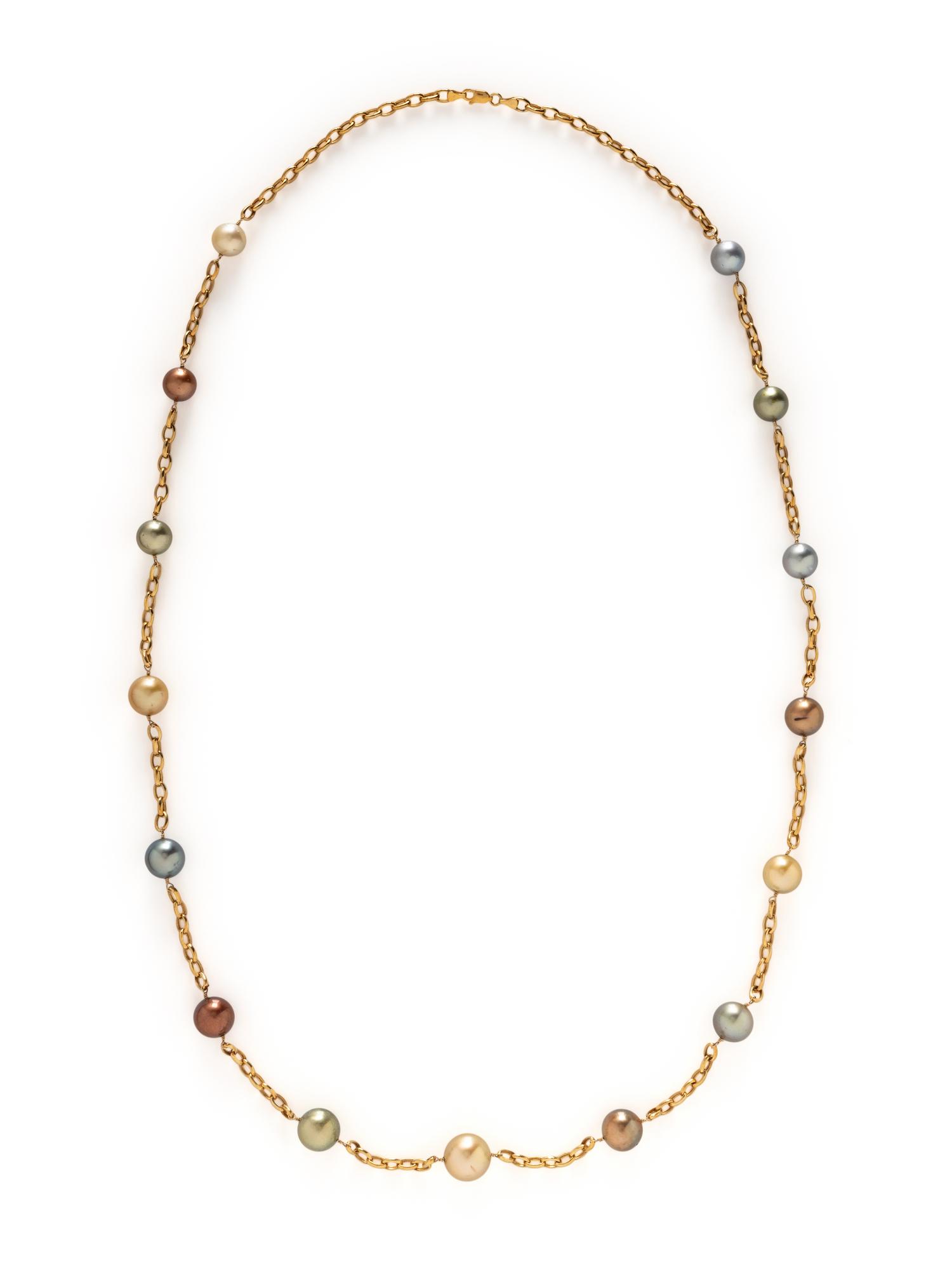 MULTICOLOR CULTURED PEARL NECKLACE