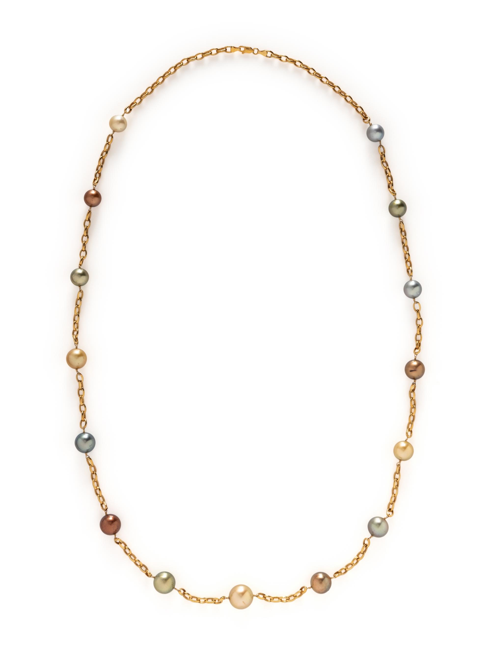 MULTICOLOR CULTURED PEARL NECKLACE