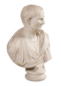 A Grand Tour Carved Marble Bust of a Julio-Claudian Emperor