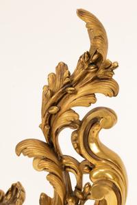 A Pair of Louis XV Style Gilt Bronze Chenets