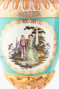 A Pair of Berlin (K.P.M.) Porcelain Urns
